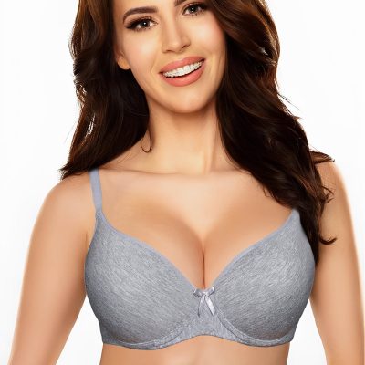 سوتین مشکی با پشتیبانی ویژه مدل Ld1355 - خاکستری