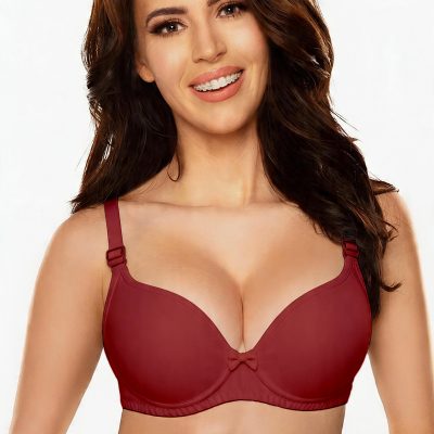 سوتین مشکی با پشتیبانی ویژه مدل Ld1355 - شرابی