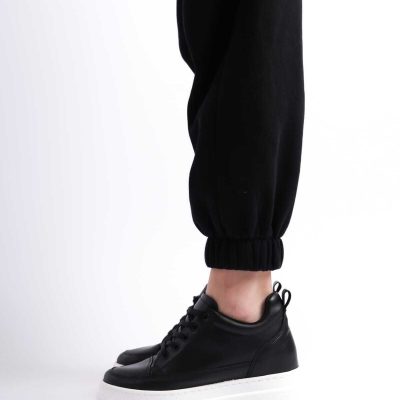 کفش اسپرت زنانه سفید پاشنه‌دار مخفی Sneaker - SİYAH BEYAZ