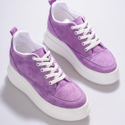 کفش اسپرت زنانه سفید پاشنه‌دار مخفی Sneaker - یاسی