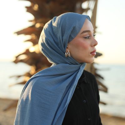 شال نئو پنبه ای رنگ بژ - marin