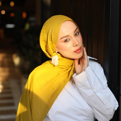 شال نئو پنبه ای اکسید زرد