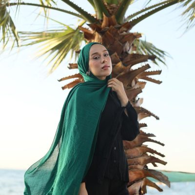 شال نئو پنبه ای رنگ بژ - zümrüt