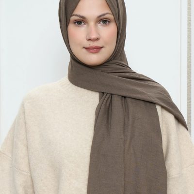 شال نئو پنبه ای رنگ بژ - KotMavisi