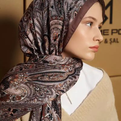شال تبوریت Ethnopure Collection Hves - لاک‌پشتی و قهوه‌ای - Latte