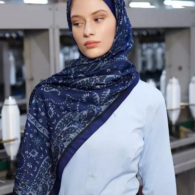 شال تبوریت Ethnopure Collection Hves - لاک‌پشتی و قهوه‌ای - سورمه‌ای