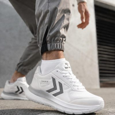 کفش اسپرت روزمره COUNTER مدل Unisex لاک‌پوش - White&Grey Logo