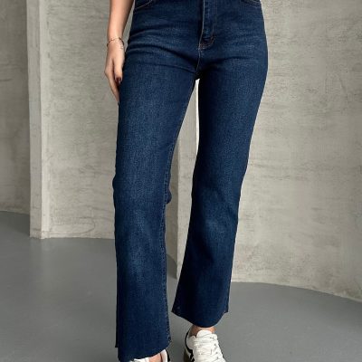 شلوار جین Kahve Boy زنانه آبی Macharel Jeans