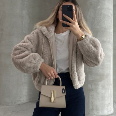 کیف دستی و دوشی زنانه Night Montanna Model Acı Kahve - Açık Vizon