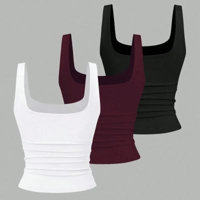 بلوز بوزگولو زنانه - Siyah-BEYAZ-BORDO