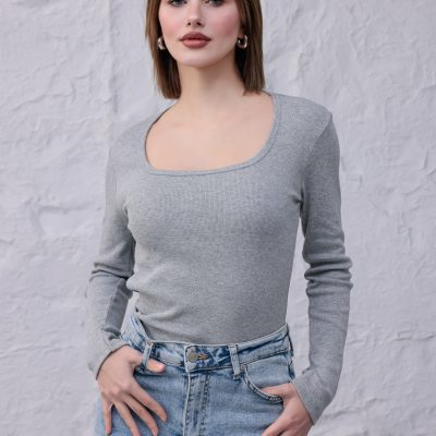بلوز بوزگولو زنانه - Gri-1