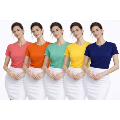 تیشرت یقه گرد اورسایز مردانه Emirates Fly Better کرم شکسته - چندرنگ