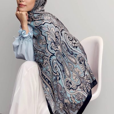 شال لوکس تابستانی جید ایندیگو