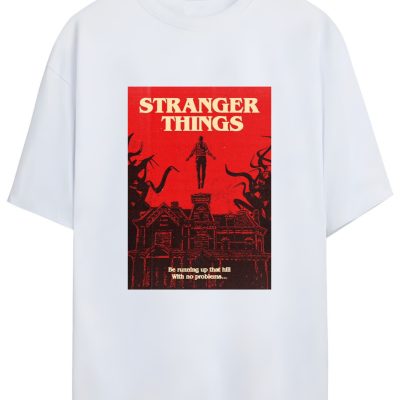 تیشرت مردانه و زنانه STRANGER THINGS پنبه‌ای - Beyaz(MODEL5)