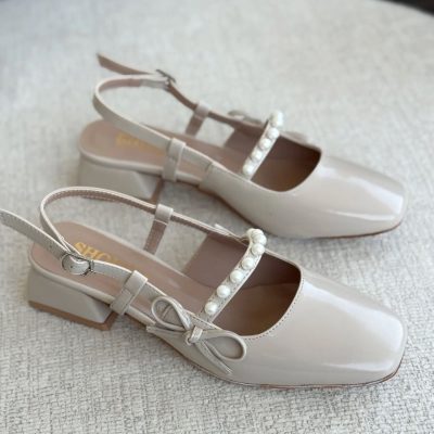 کفش پاشنه زنانه بژ زارا