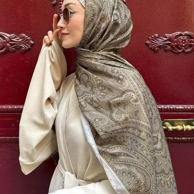 شال طرح ویکتوریایی تاریخی - گلد - سبز