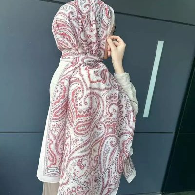 شال طرح ویکتوریایی تاریخی - گلد - صورتی