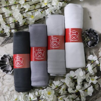 شال زنانه نخی Lidya SAL قهوه‌ای