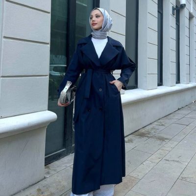 پالتوی بلند الویرا مدل TNS-4325 - سورمه‌ای