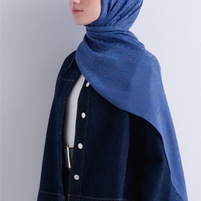 شال Lyocell Naia Kare مونوگرام 6 02 - آبی