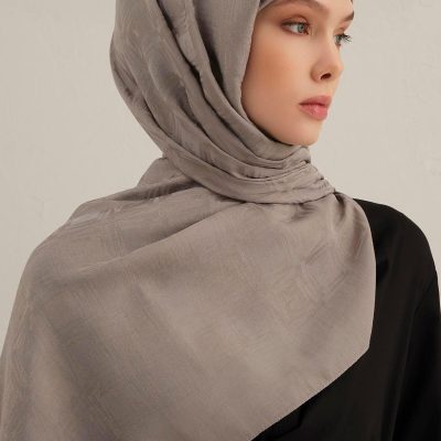 شال Lyocell Naia Kare مونوگرام 6 02 - خاکستری