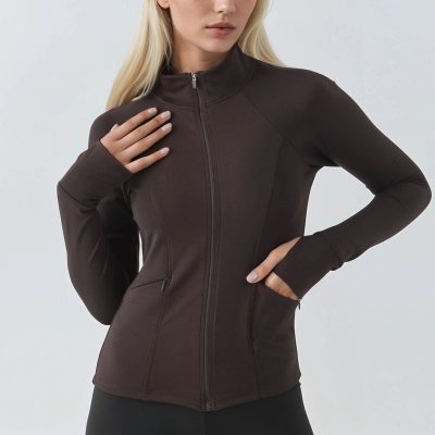 تیشرت اسپرت یقه دارکشیم زیپ‌دار - Koyu Mocha Kahve
