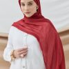 شال زنانه شرابی Modakasmir