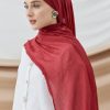 شال زنانه شرابی Modakasmir