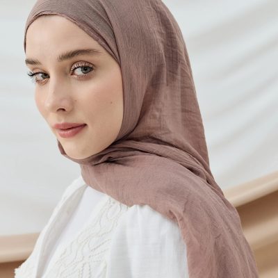 شال سری آیه - رنگ خاکستری - TOZLUKAHVE