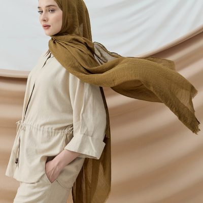 شال سری آیه - رنگ خاکستری - Koyu Bronz