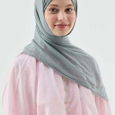 شال سری آیه - رنگ خاکستری - mavi gri