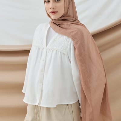 شال سری آیه - رنگ خاکستری - VİZON