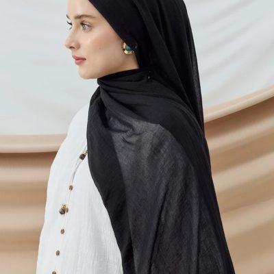 شال سری آیه - رنگ خاکستری - مشکی