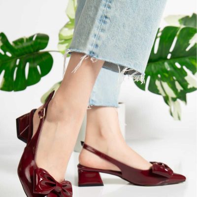 کفش Stiletto زنانه زرشکی Limoya
