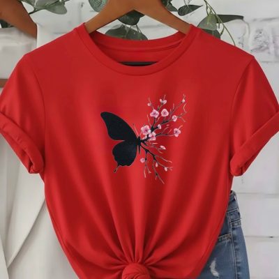 تیشرت اورسایز طرح قلب GOOD NIGHT - KIRMIZI3