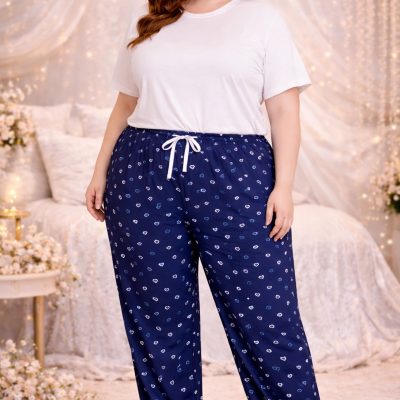 شلوار پیژامه مردانه ویسکون باتال سایز بزرگ مدل 6020 - Lacivert  Kalpli
