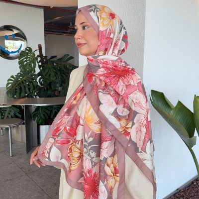 شال قهوه زنانه نخی Mira Ipek قهوه‌ای