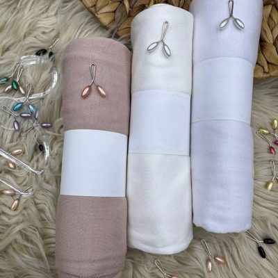 ست ۳ عددی شال پنبه‌ای - Ekru-Beyaz-bej
