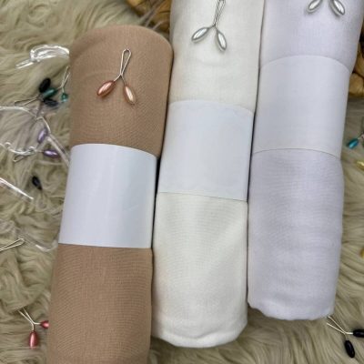 ست ۳ عددی شال پنبه‌ای - Bej-Beyaz-Ekur