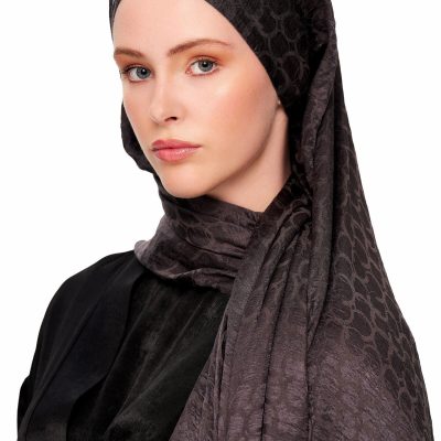 شال پرو لا پریمیوم ژاکارد مشکی - ذغالی