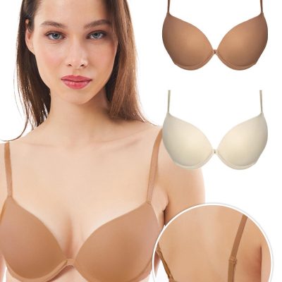 سوتین بالا برنده Lol Up Push Up بالنی قهوه‌ای - Renkli-4