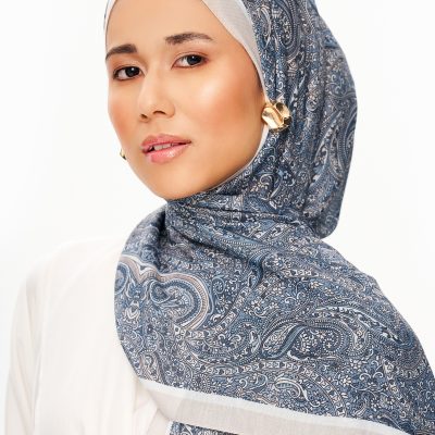 شال سوپریور پرل پالاس مدل اتنیک طرح دار مشکی - Soluk Mavi