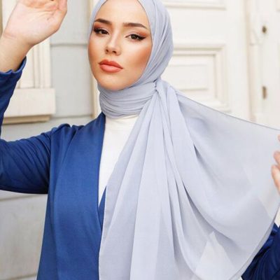 شال دوز شانتون ساده - Gümüş