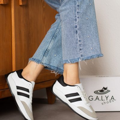کفش اسپرت سفید زنانه و مردانه | مدل Sneaker - Beyaz-Siyah010