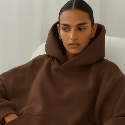 سویشرت نخی ممتاز مردانه - مدل کلاسیک - قهوه‌ای