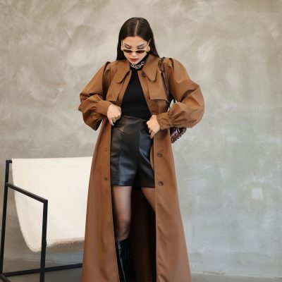 کمربند و عینک بالون زنانه قهوه‌ای Quberz