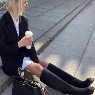 چکمه زنانه Vanessa مشکی چرم مات