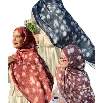 ست شال نرم پنبه‌ای ۳ عددی باکس هدیه - Çok Renkli3