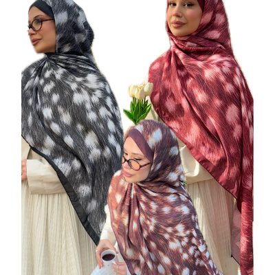 ست شال نرم پنبه‌ای ۳ عددی باکس هدیه - Çok Renkli1