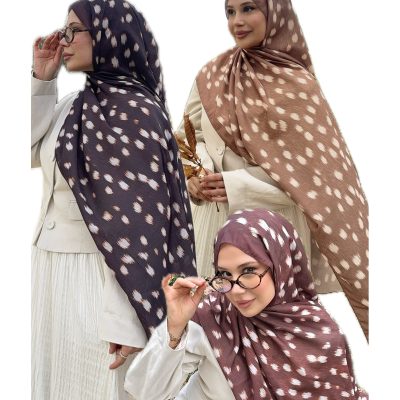 ست شال نرم پنبه‌ای ۳ عددی باکس هدیه - kahve1